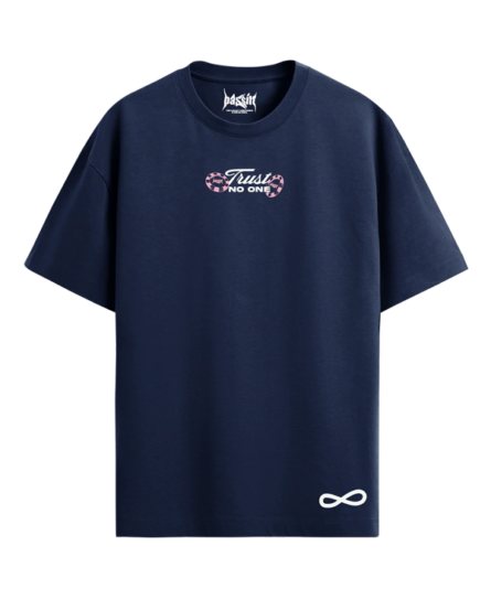 Trust No One Navy Blue T-Shirt - Image 2